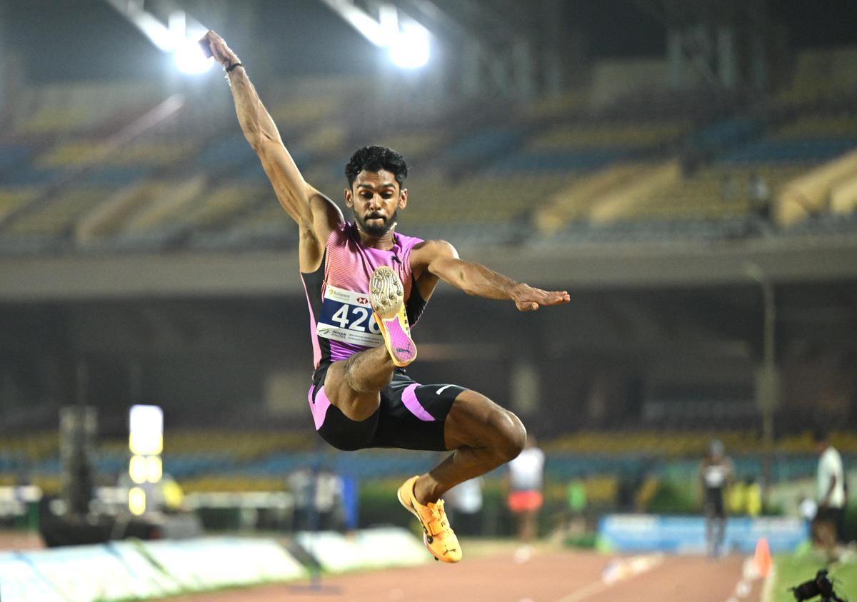 Shreeshankar leaped to 8.08m in his third jump
