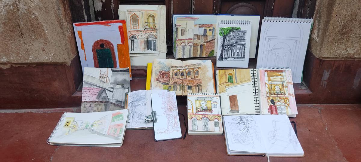 Sketches made by UrbanSketchers in Kolkata after a meet at Shyambazar. Sketches made by UrbanSketchers in Kolkata after a meet at Shyambazar.