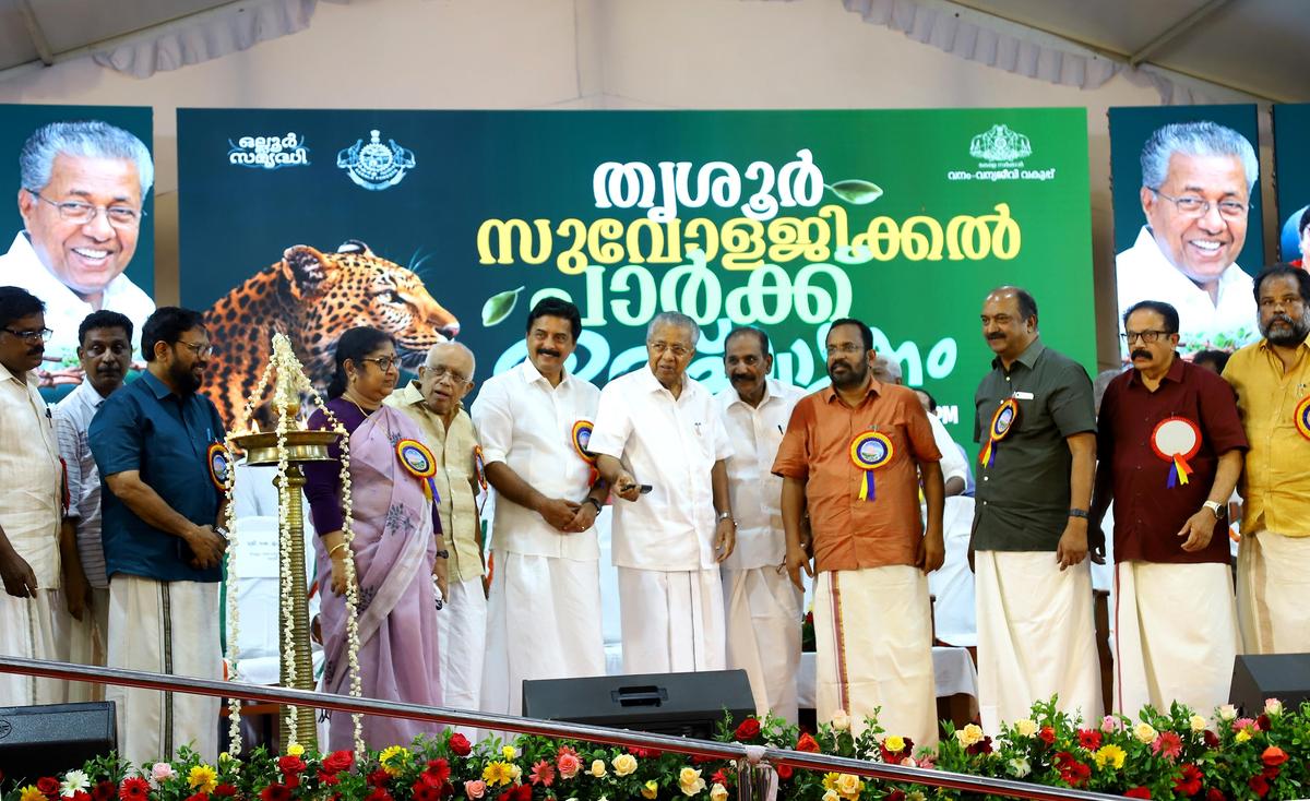 Kerala Thrissur 28/10/2025, Chief Minister Pinarayi Vijayan inaugurating the long-awaited Thrissur Zoological Park, at Puthur on Tuesday.K.K.NAJEEB