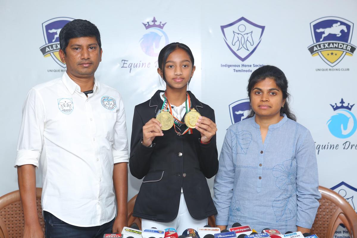 Hashini B with her medals