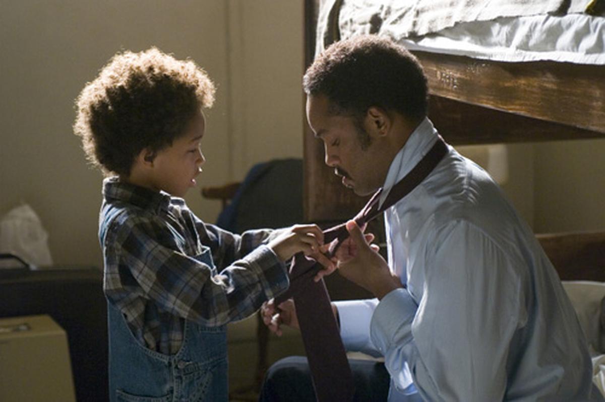 Jaden Christopher Syre Smith (left) and Will Smith star in Columbia Pictures drama The Pursuit of Happyness.