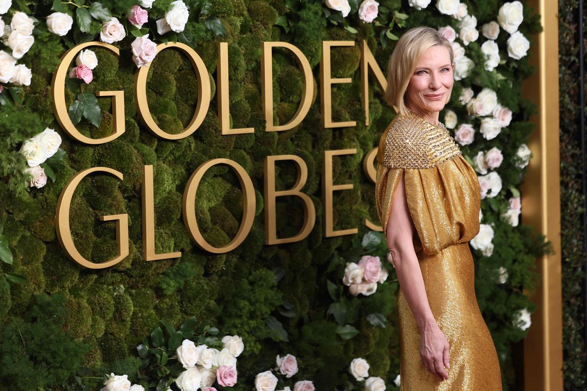 Australian actress Cate Blanchett arrives for the 82nd annual Golden Globe Awards at the Beverly Hilton hotel in Beverly Hills, California, on January 5, 2025. (Photo by Etienne Laurent / AFP)