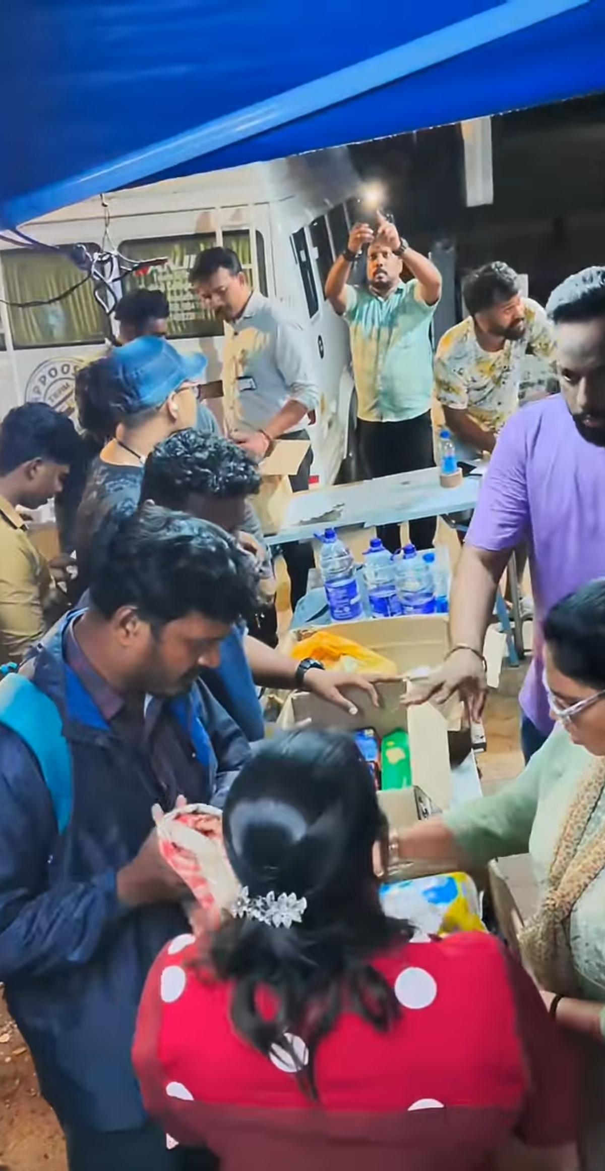 Collection of relief materials for Wayanad in Thiruvananthapuram