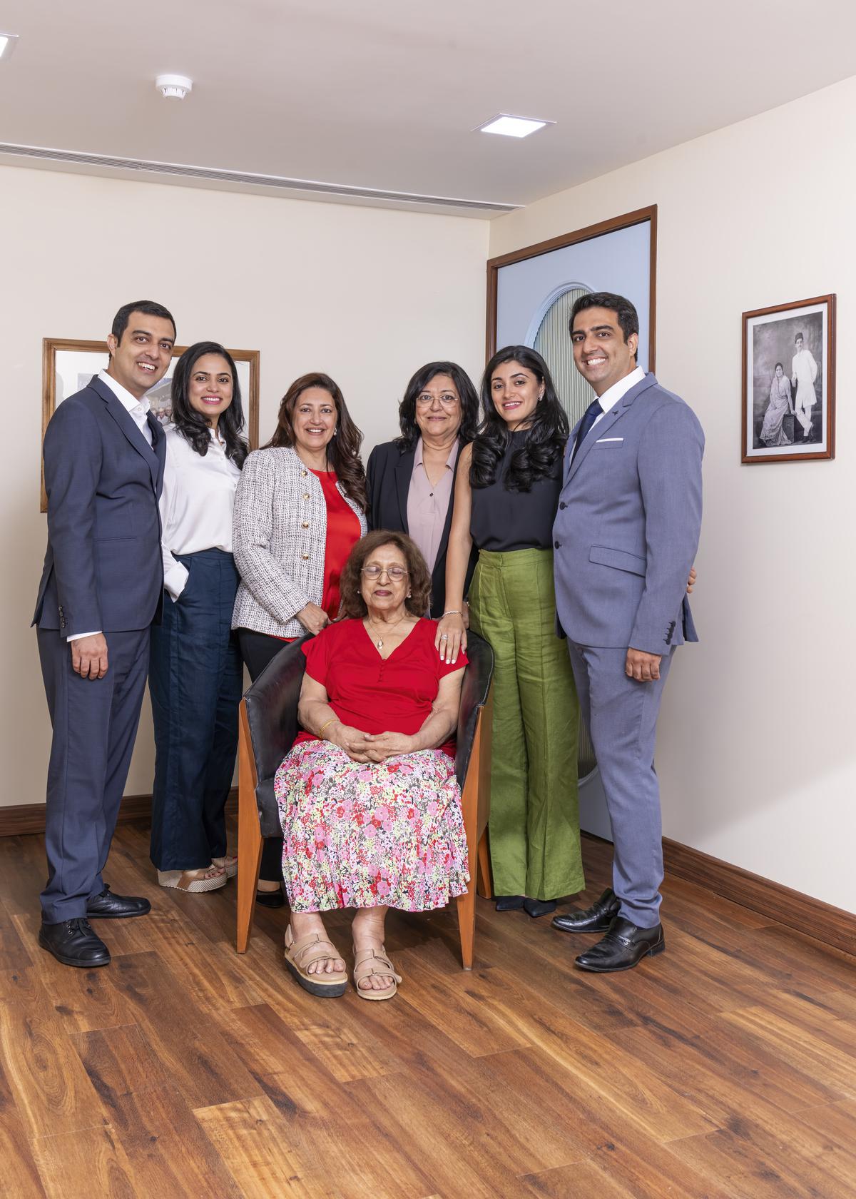 (From left to right) Bakhtyar K Irani, Parvana S Mistry, Meheru K Patel, Shernaz K Irani, Zeenia K Patel, Sarfaraz K Irani, and Jeroo Nariman 