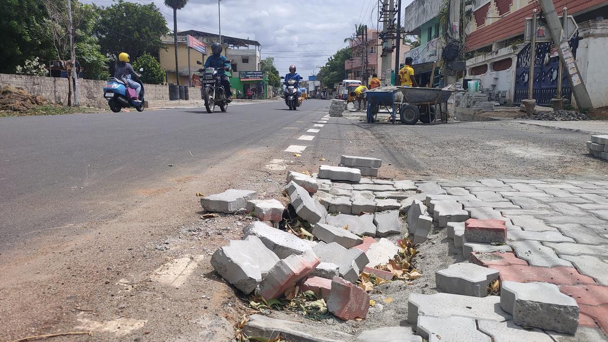 Damaged paver blocks along Godown Road draws local ire