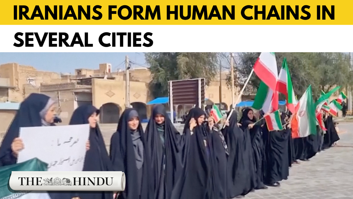 Watch: Iranians form human chains on bridges, near power plants as Trump threatens to unleash ‘hell’