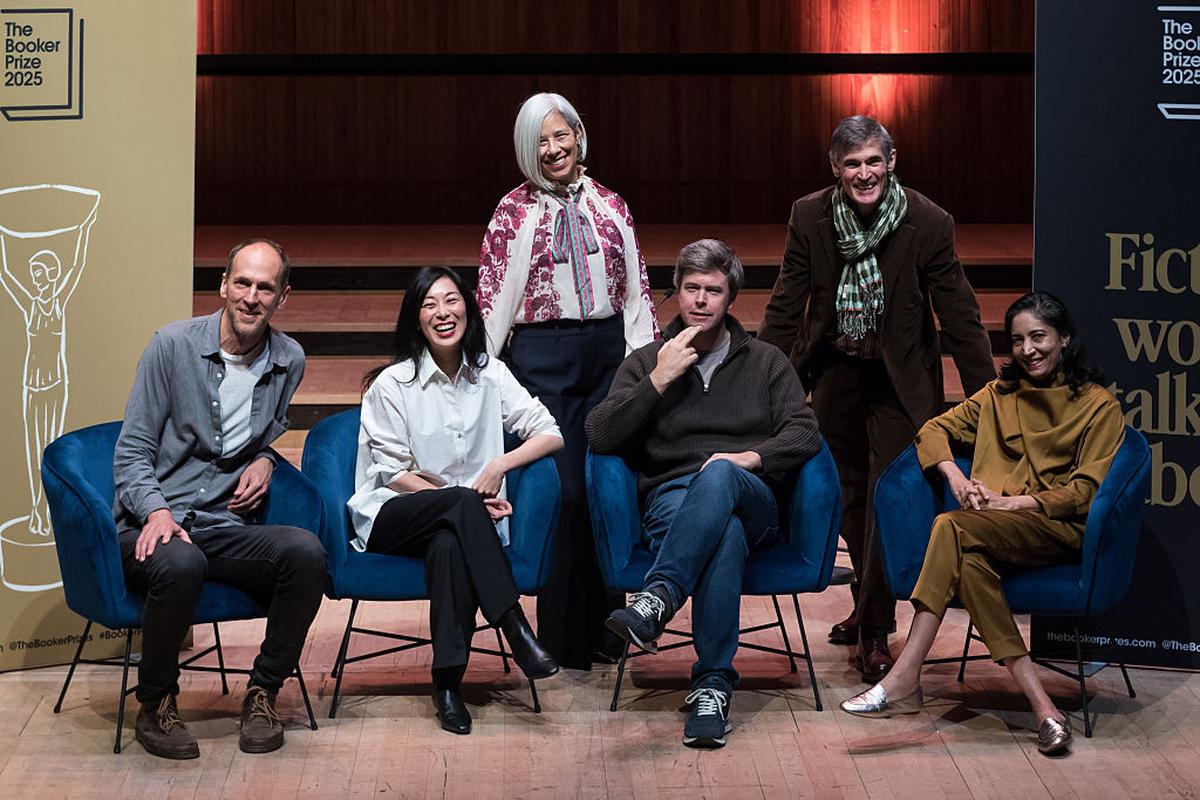 Booker Prize 2025 shortlisted authors (L-R) Ben Markovits, Katie Kitamura, Susan Choi, David Szalay, Andrew Miller and Kiran Desai ahead of the announcement of the winner in London, November 9, 2025. Booker Prize 2025 shortlisted authors (L-R) Ben Markovits, Katie Kitamura, Susan Choi, David Szalay, Andrew Miller and Kiran Desai ahead of the announcement of the winner in London, November 9, 2025.