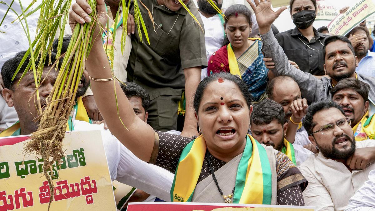 Kavitha arrested at Secretariat over protest on farmers’ issues