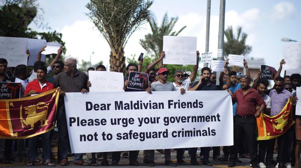 ‘Don’t safeguard criminals’: Fleeing Sri Lankan president faces protests in Maldives