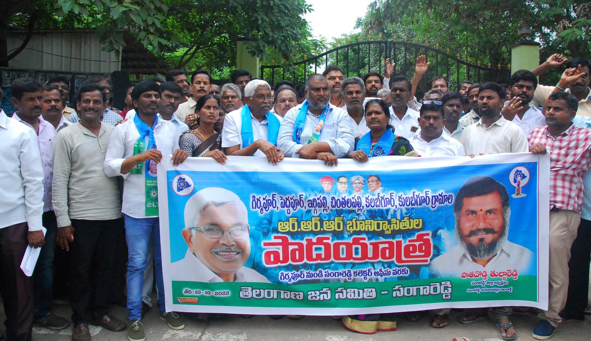 Farmers take out padayatra against Regional Ring Road