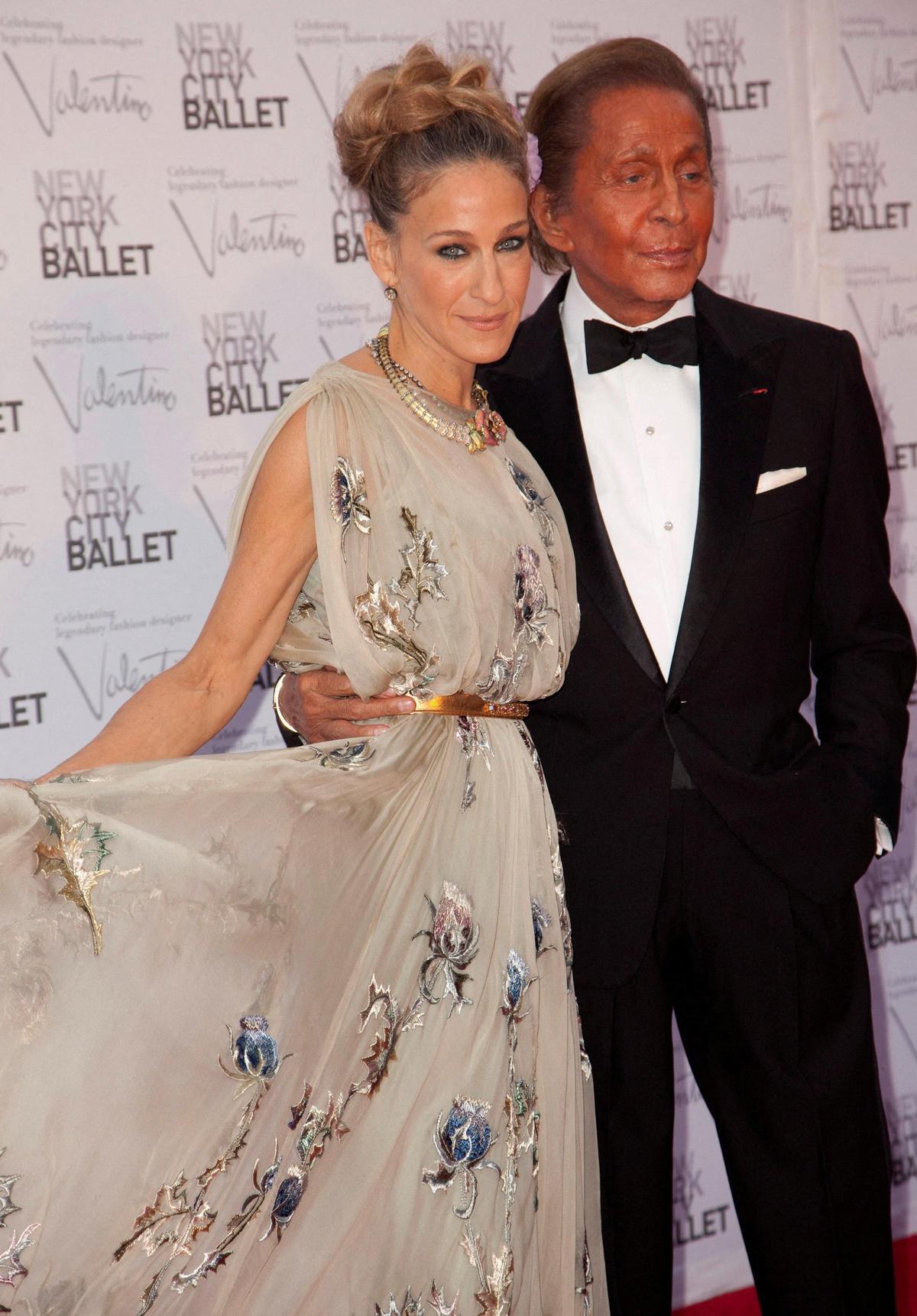 Sarah Jessica Parker and Valentino at the 2012 New York City Ballet Fall