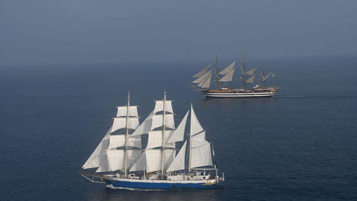 INS Tarangini undertakes joint sailing with Italy’s Amerigo Vespucci