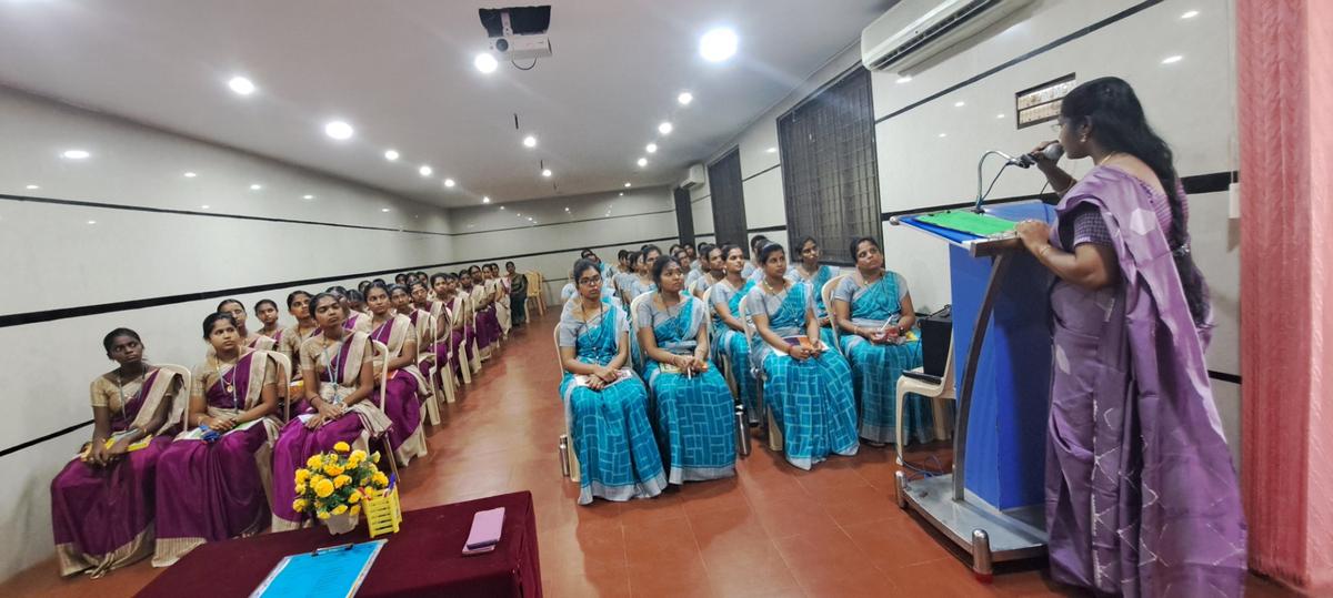 Coaching programme in progress at Nadar Saraswathi College of Education, Theni