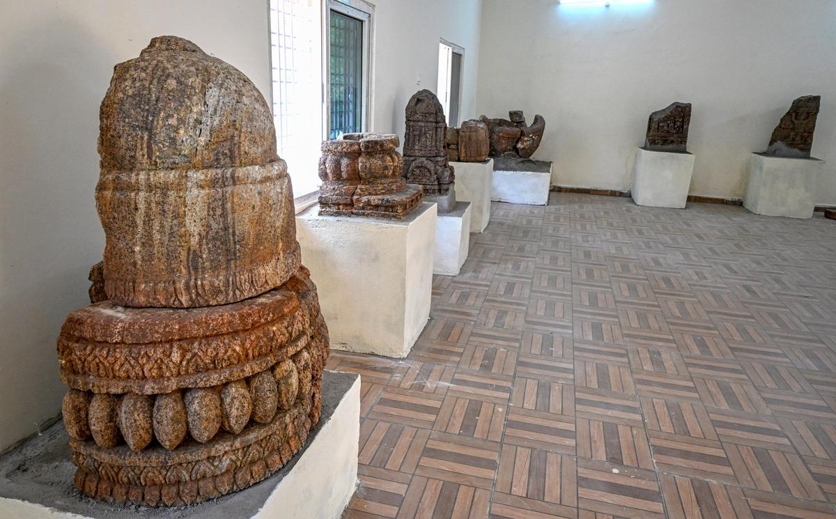 The excavated remains on display at the newly built Interpretation Centre at the 3rd century BC Buddhist site of Thotlakonda in Visakhapatnam. The centre, developed to showcase artefacts and explain the site’s historical significance as an ancient monastic complex overlooking the Bay of Bengal, is set to be opened to the public soon.