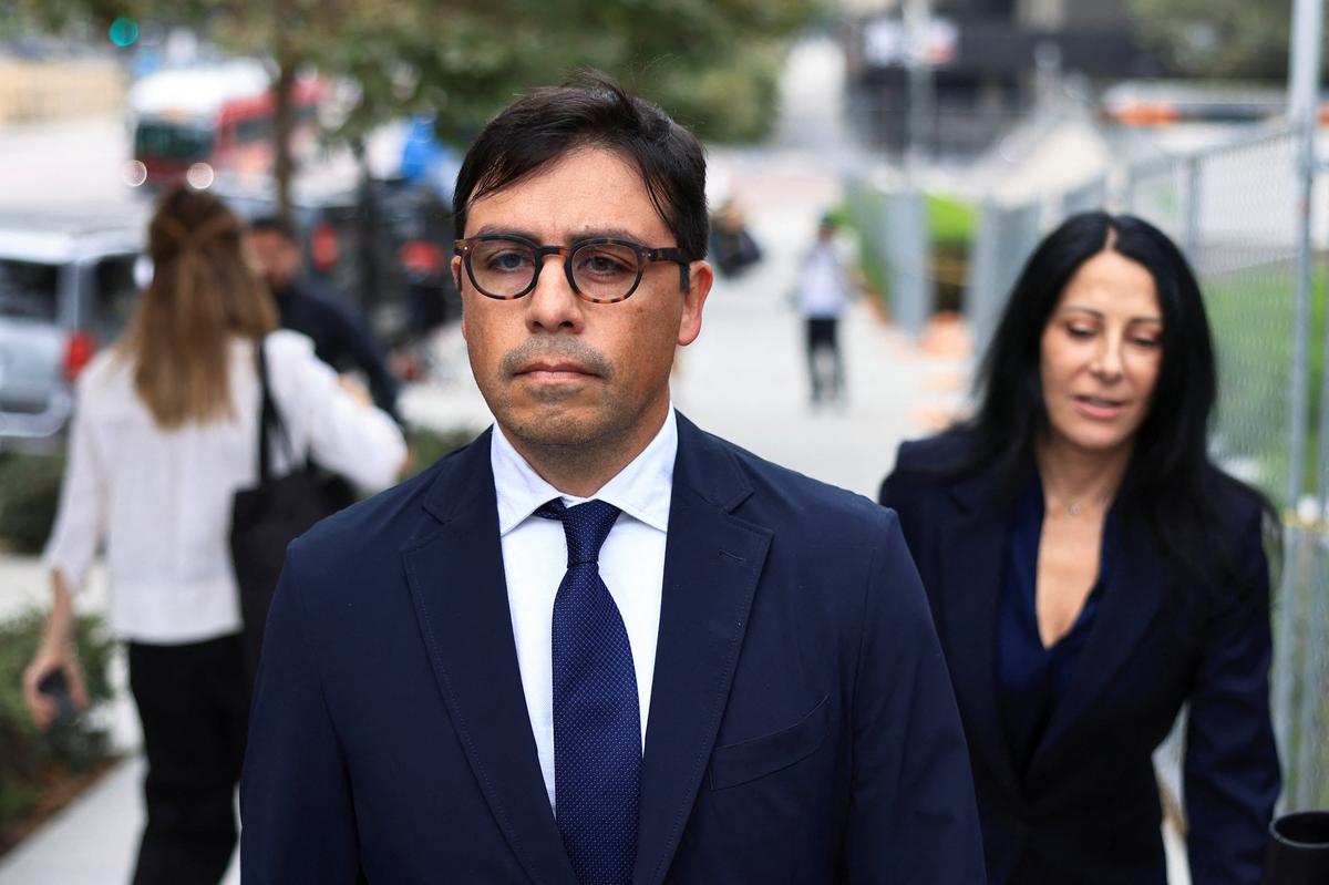 Dr. Salvador Plasencia leaves federal court after pleading guilty to four counts of distributing ketamine to actor Matthew Perry before his death, in Los Angeles, California, U.S., on July 23, 2025. 