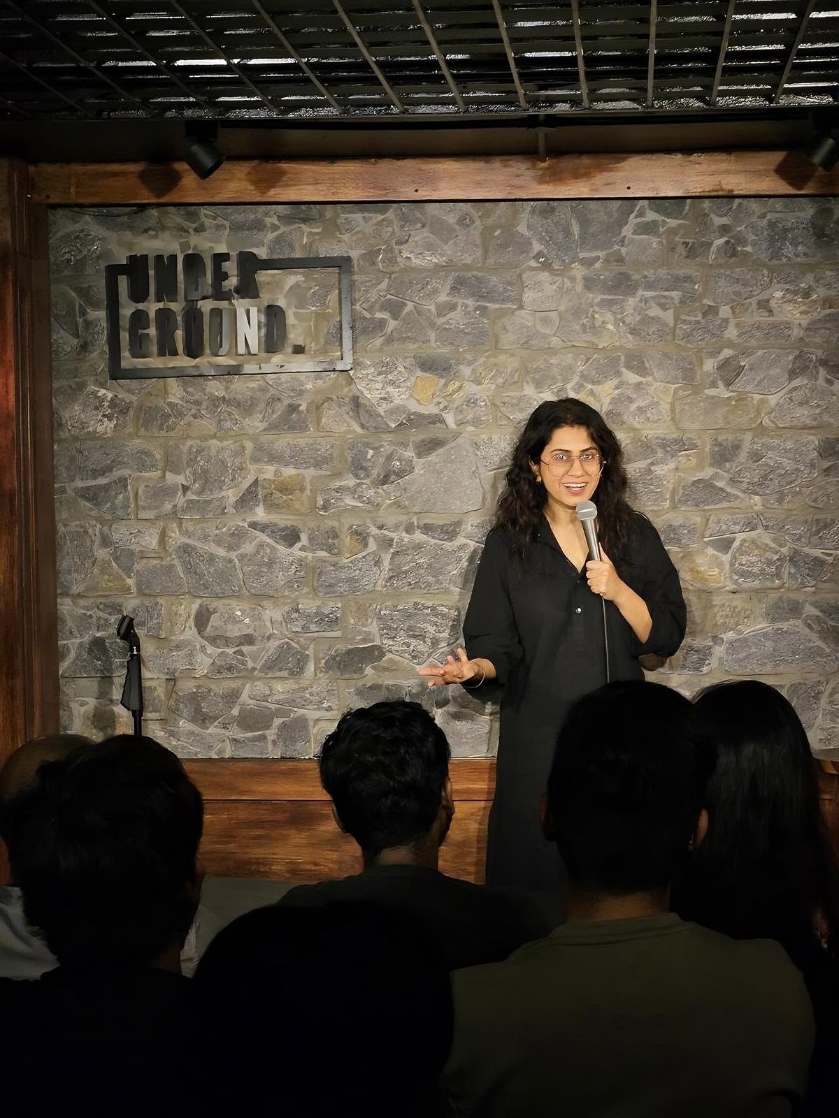 Stand up comedian Prashasti Singh at the Underground Comedy Club 