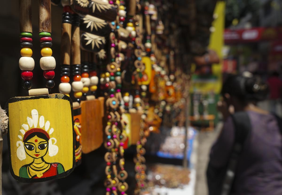 Items for sale near a pandal