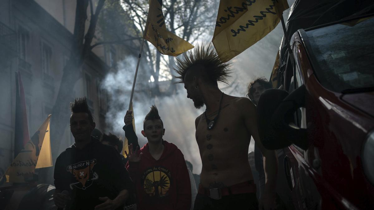 Emotions high at French protests over Macron's pension plan