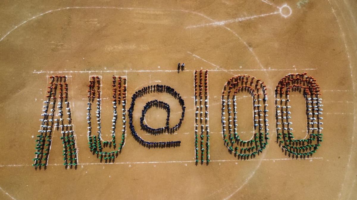 Andhra University marks centenary with massive human ‘AU@100’ formation in Vizag