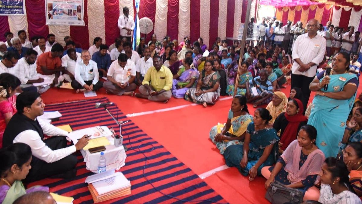 Collector heads gram sabha meeting in Thirupparankundram