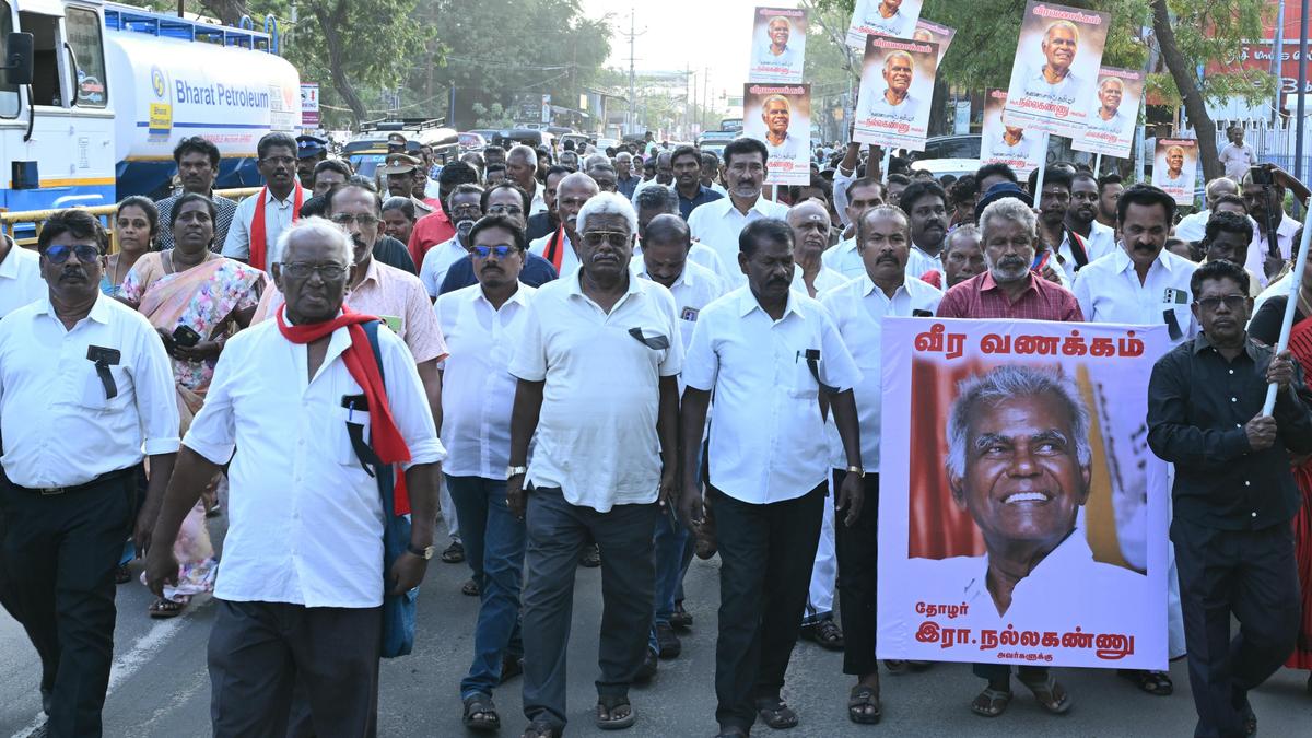 Silent procession taken out to pay homage to Nallakannu