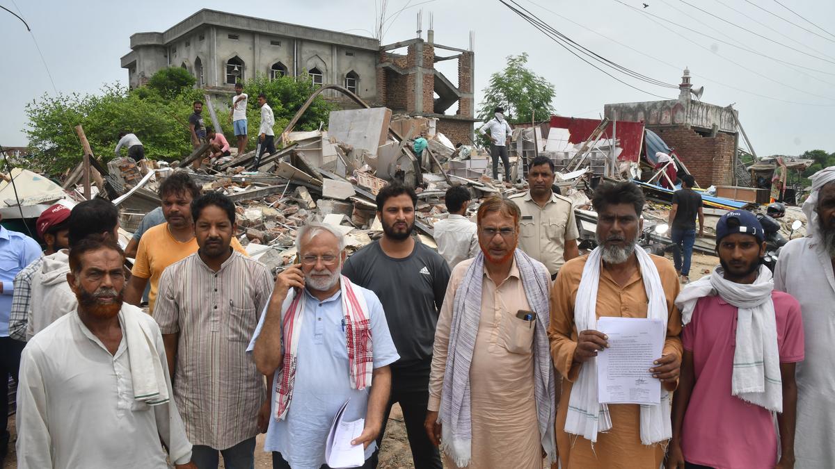 ‘No notice, no time to take out belongings’, say demolition victims as bulldozer wreaks havoc in Nuh