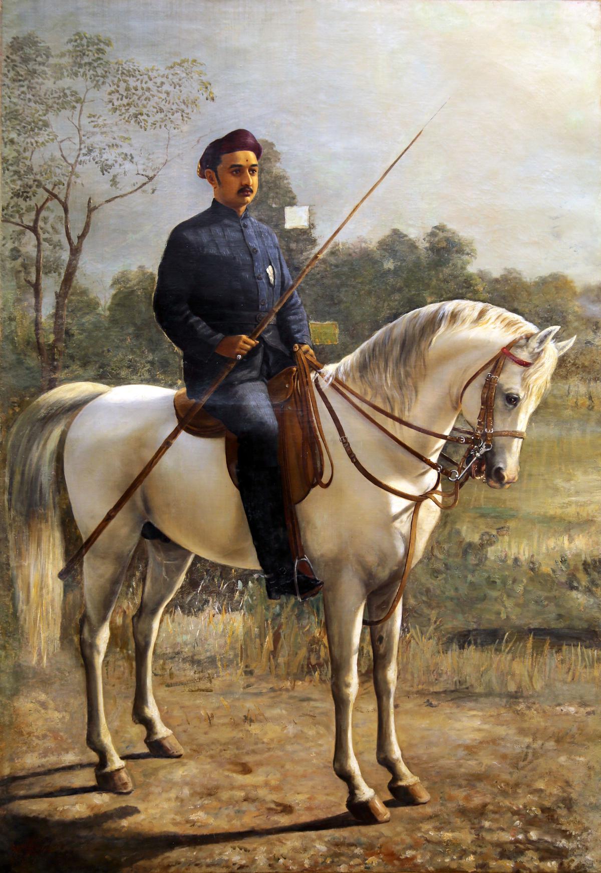 Sampatrao Gaekwad equestrian’, a painting that shows Raja Ravi Varma’s love for horses