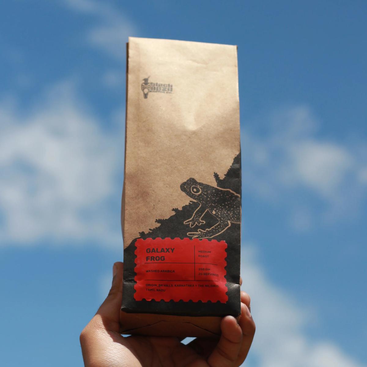 Black Baza Coffee Company’s blend named after the Galaxy Frog