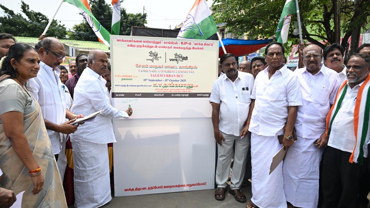 Congress launches signature campaign in Salem against ‘vote theft’