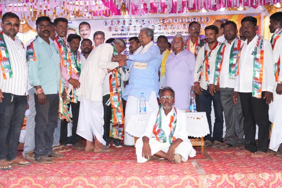 Chief Minister Siddaramaiah is campaigning for Congress candidate Umesh Meti in Bagalkot on Monday.