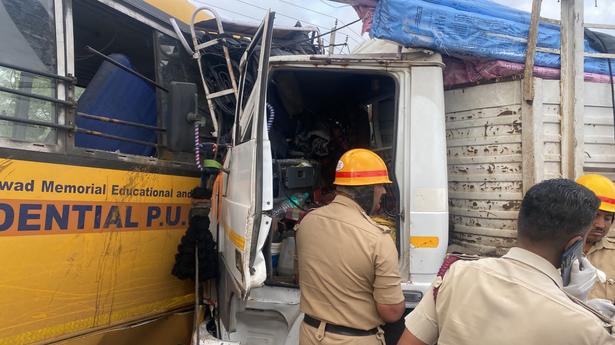 Two dead in school bus accident in Belagavi, 10 students injured