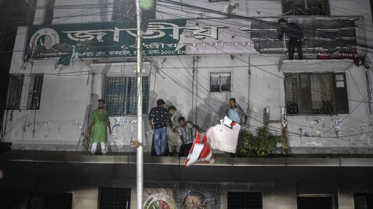 Attackers set fire to headquarters of Bangladesh party that backed ousted leader Sheikh Hasina