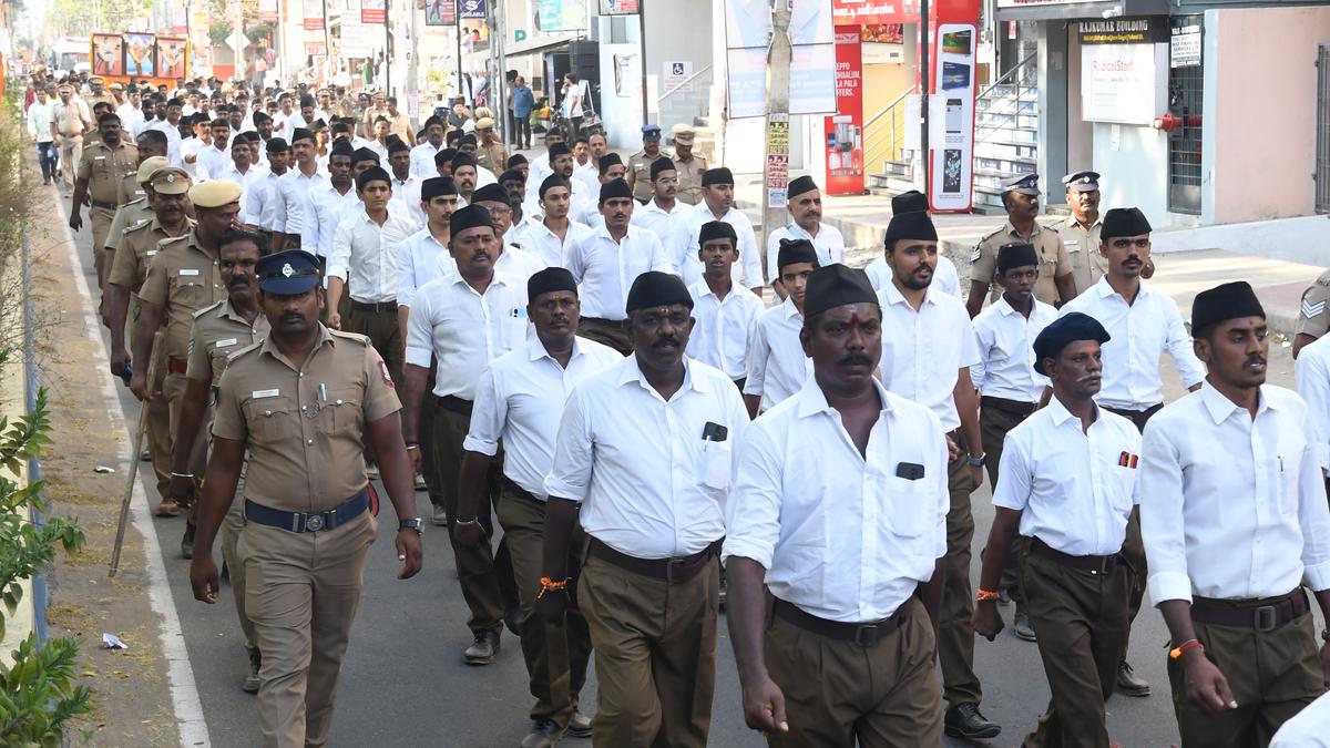 RSS route marches go off peacefully in Madurai, Srivilliputtur