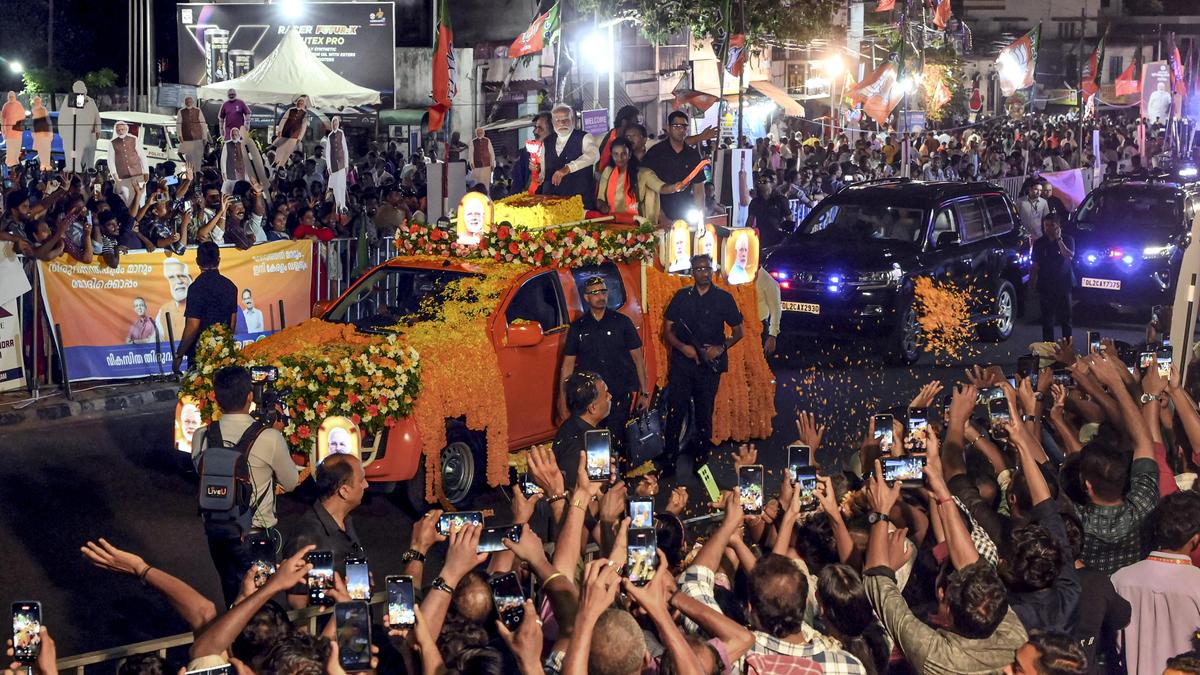 Kerala Assembly polls 2026: Thousands throng the streets for PM Modi’s roadshow in capital
