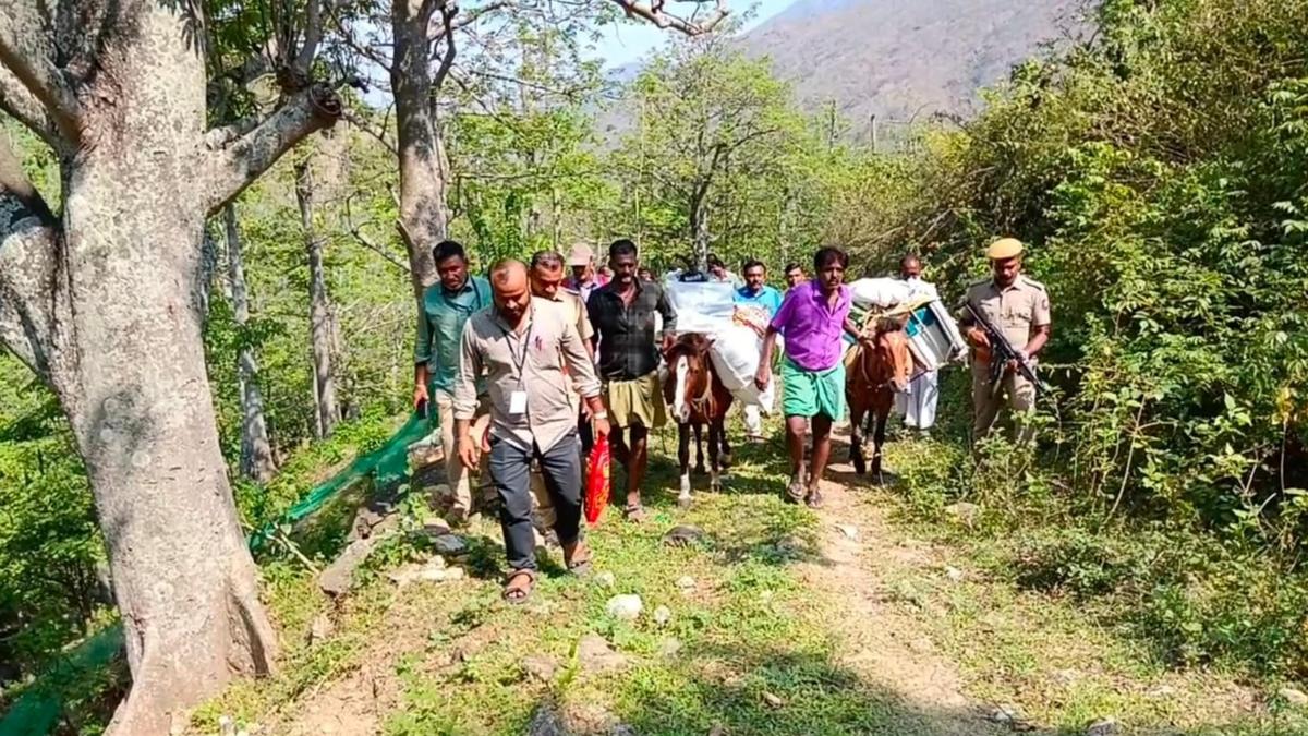 For 5 voters, polling supplies, males moved to distant places on foot and ponies