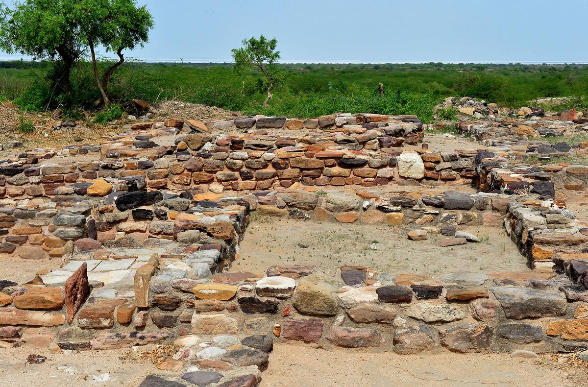 A general view of Dholavira Harappan site at Dholavira, Kadir, Kutch.