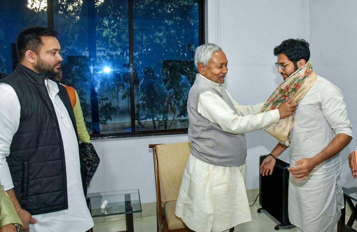 Aaditya Thackeray meets Nitish Kumar and Tejashwi Yadav in Patna