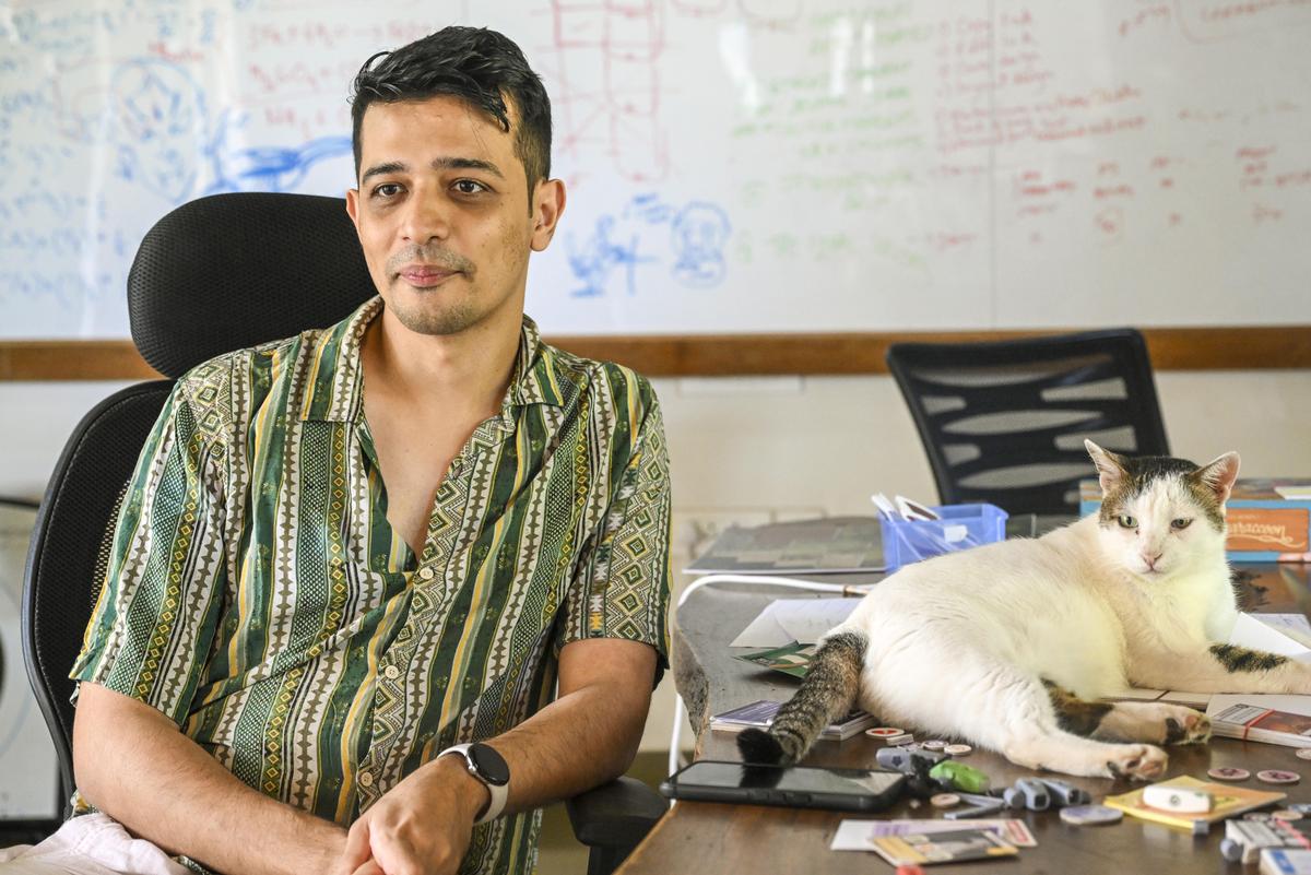 Author and game designer Zain Memon at his office in Panaji, Goa.   