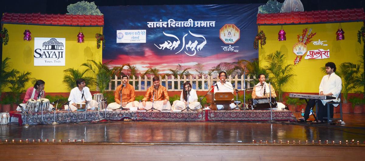 Artistes performing at Diwali Pahat of the Mumbai-based Sanand Nyas that has been organising these concerts for the past two decades.