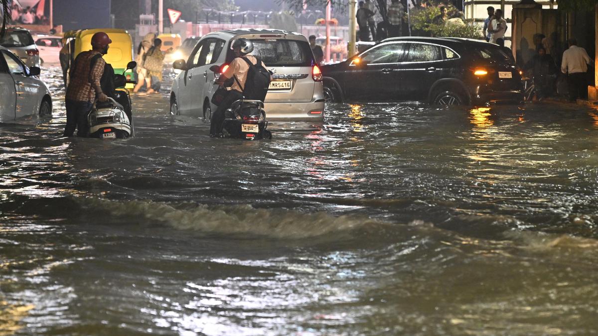 Rain and hailstorm pound Bengaluru’s Central Business District as city records 78 mm