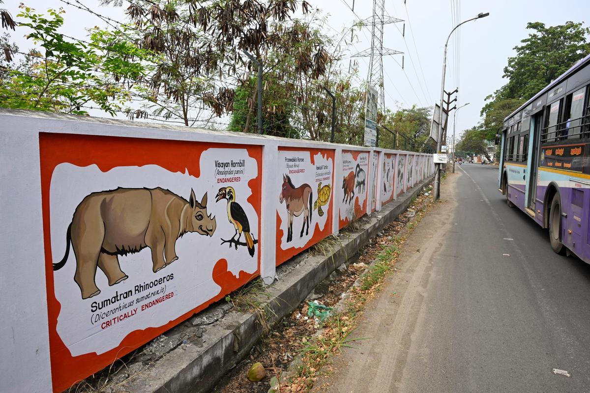The Central Academy for State Forest Service’s compound walls in Coimbatore
