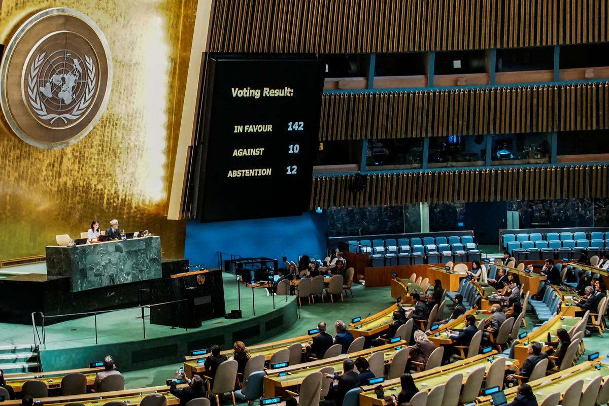 India Supports UN Resolution for Two-State Solution in Palestine Conflict