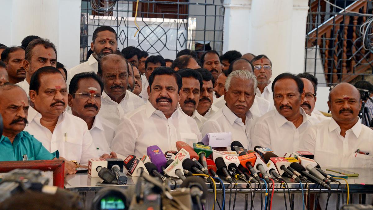 Palaniswami’s speech in House cut out from webcast, charges AIADMK; stages walkout