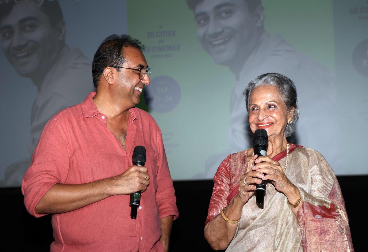 FHF Director Shivendra Singh Dungarpur and actor Waheeda Rehman at “Dev Anand @ 100 - Forever Young” film festival opening ceremony, in Mumbai.