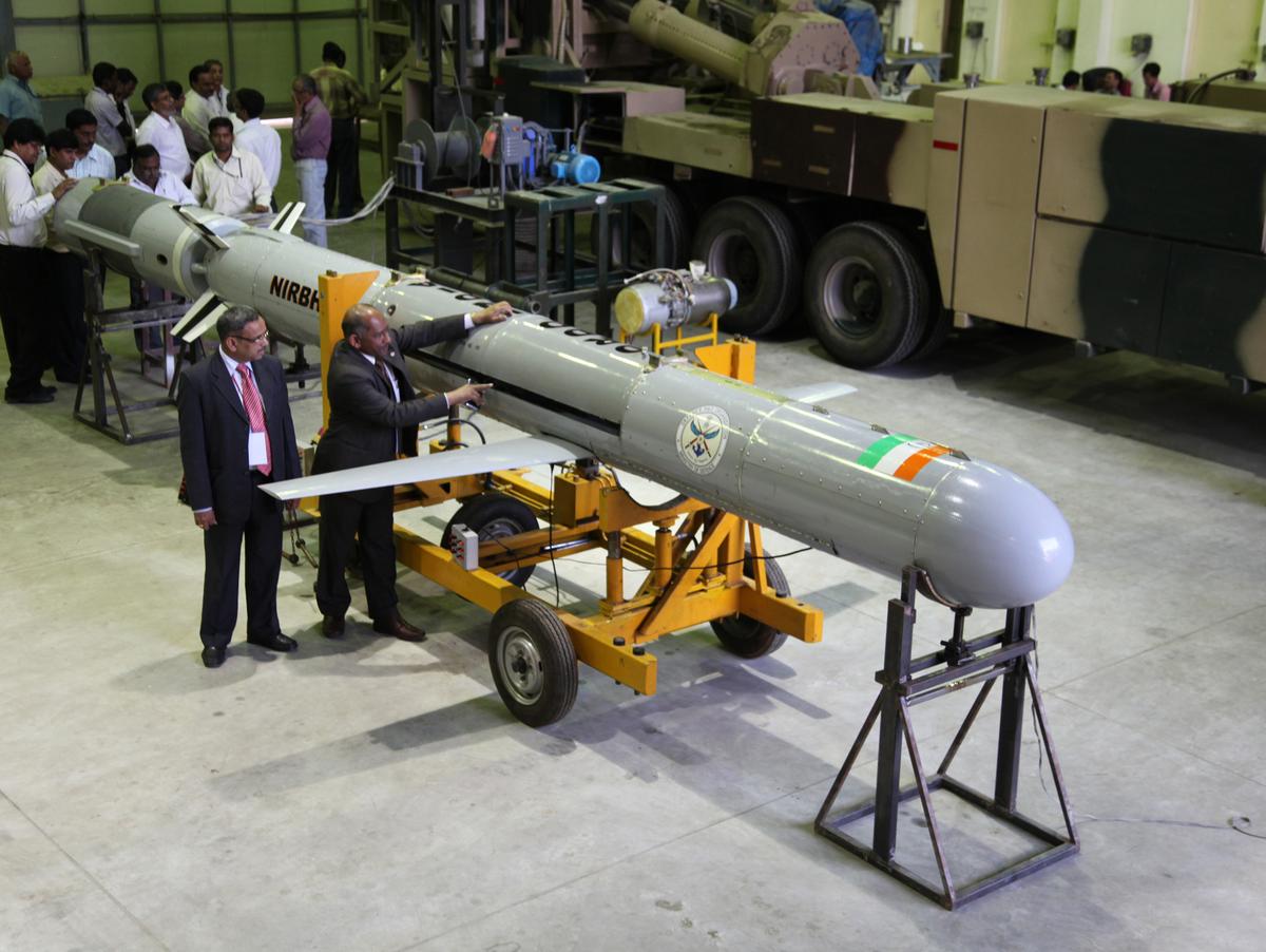 A view of the Nirbhay cruise missile.