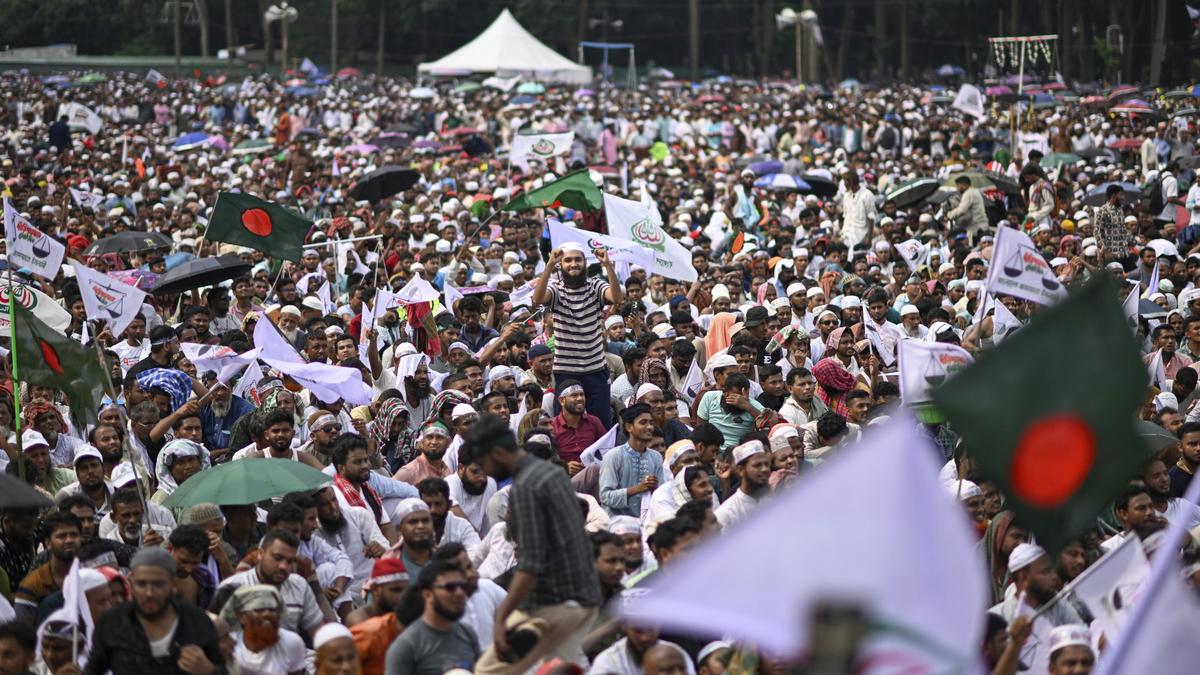 Bangladesh’s Islamist party projects force with a big rally in Dhaka