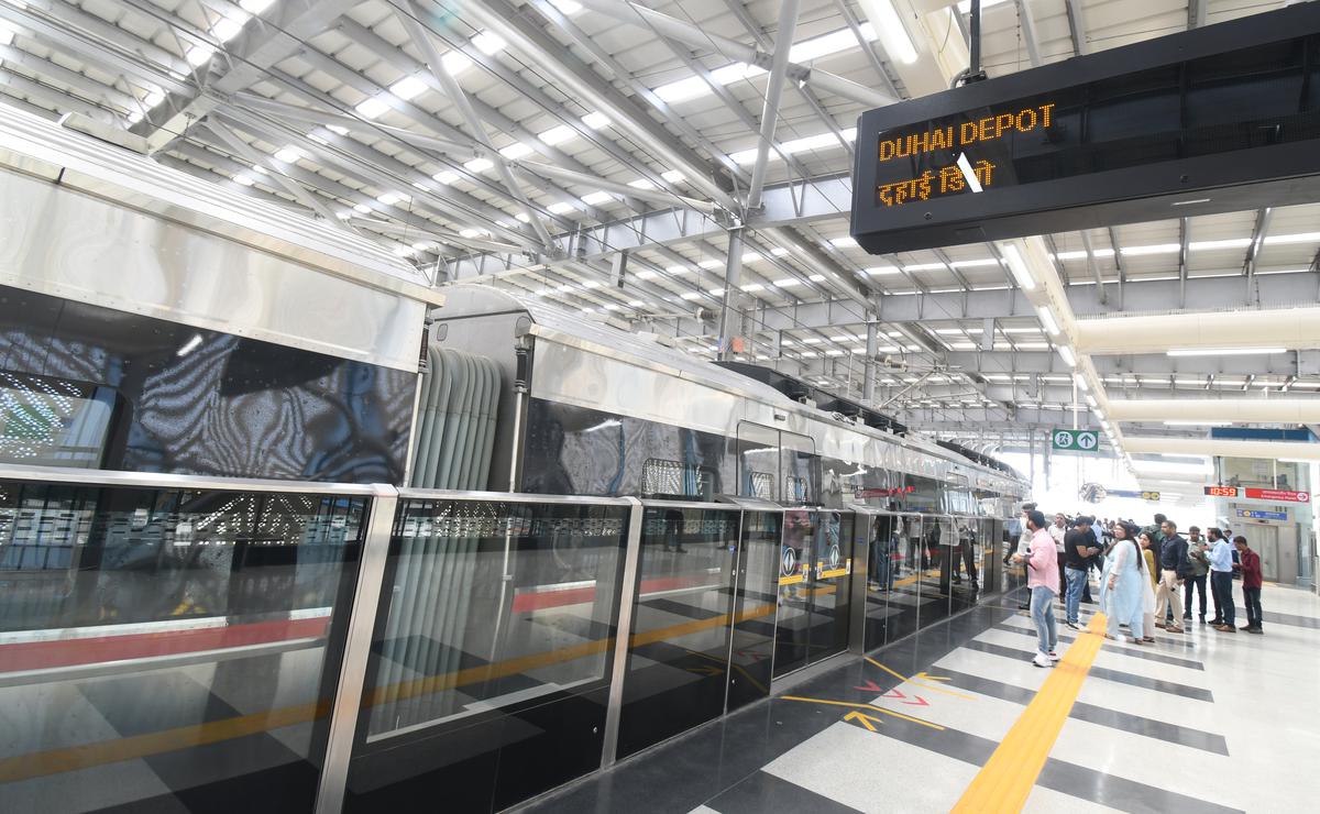 The platforms are equipped with public address systems that will announce the arrival of upcoming trains.