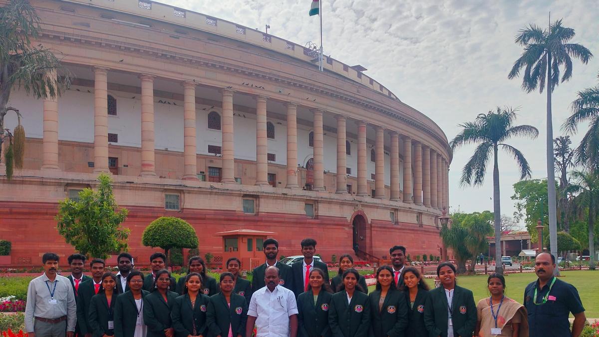 Agriculture college students from Keezhvelur visit Parliament, witness Lok Sabha proceedings