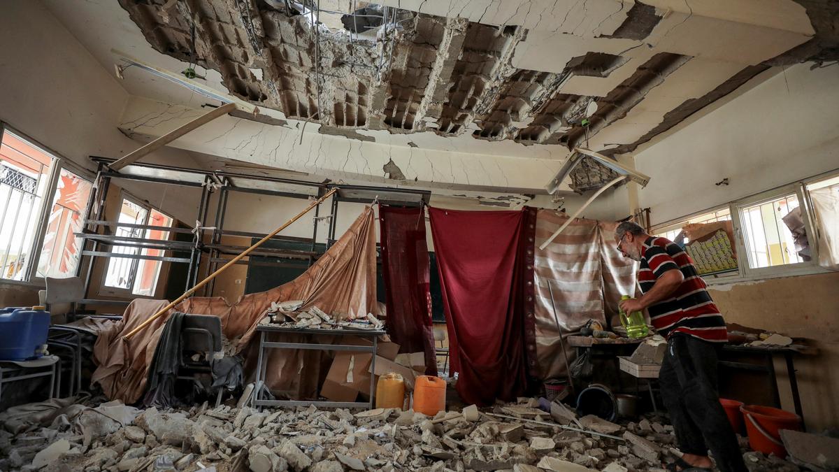 Gaza rescuers say Israeli strike on school shelter kills seven