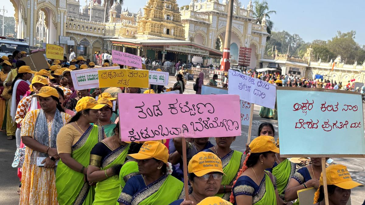 Dhan Foundation conducts walkathon on the theme ‘Development Partnership: Working with Stakeholders’ in Mysuru